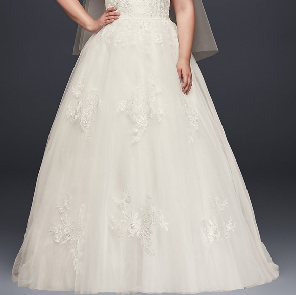 NWT David's Bridal MIKADO AND TULLE PLUS SIZE BALL - Picture 2 of 7